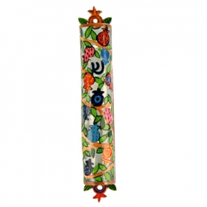 Mezuzah - Hand Painted - Laser Cut