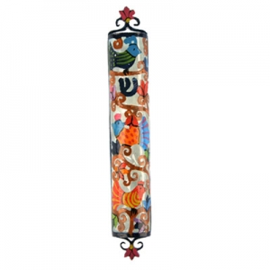 Mezuzah - Hand Painted - Laser Cut