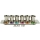 Set of 6 cups + tray - Nickel - Hammer work